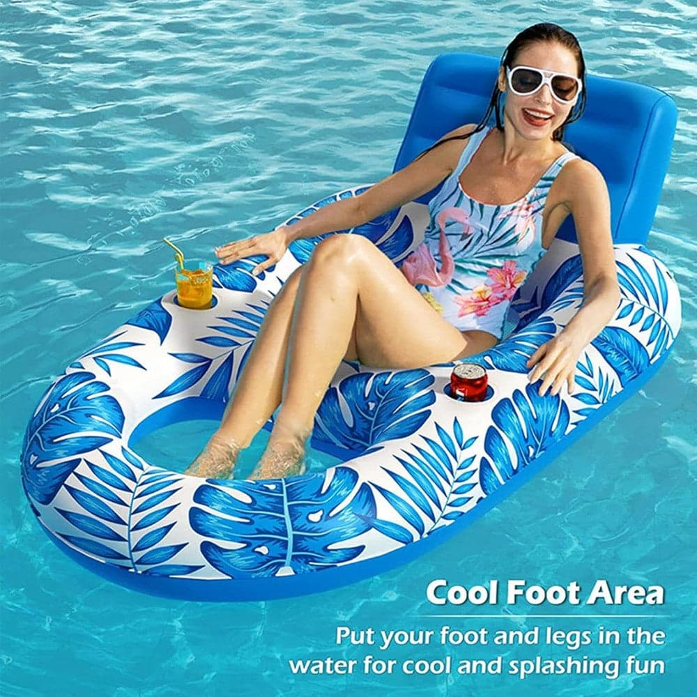 POLTRONA LOUNGE GONFIABILE GALLEGGIANTE CON PORTABICCHIERI PISCINA 170X110CM 628534 in Canotti e gonfiabili galleggianti Trade Shop italia - Napoli, commercioVirtuoso.it