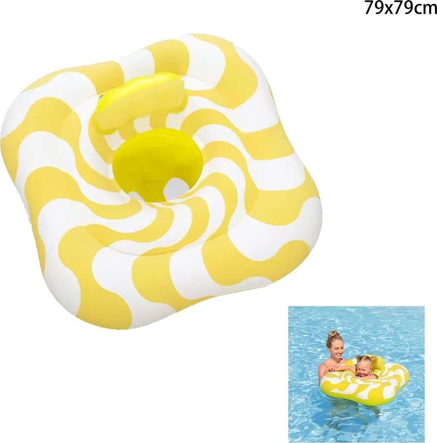 SALVAGENTE A MUTANDINA QUADRATO GONFIABILE SWIM SAFE COMFORT PLUSH GIALLO 79X79CM 32298 in Salvagenti Trade Shop italia - Napoli, commercioVirtuoso.it