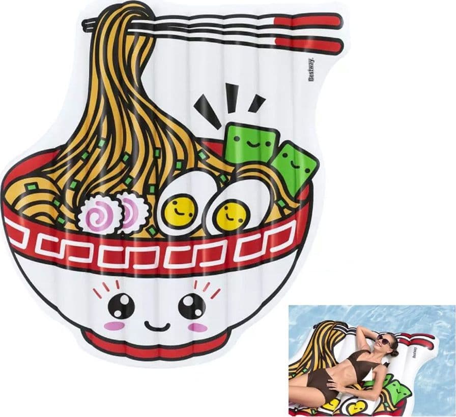 MATERASSINO ISOLA GONFIABILE FORMA CIOTOLA RAMEN 183X168 CM SPIAGGIA PISCINA 43841 in Canotti e gonfiabili galleggianti Trade Shop italia - Napoli, commercioVirtuoso.it