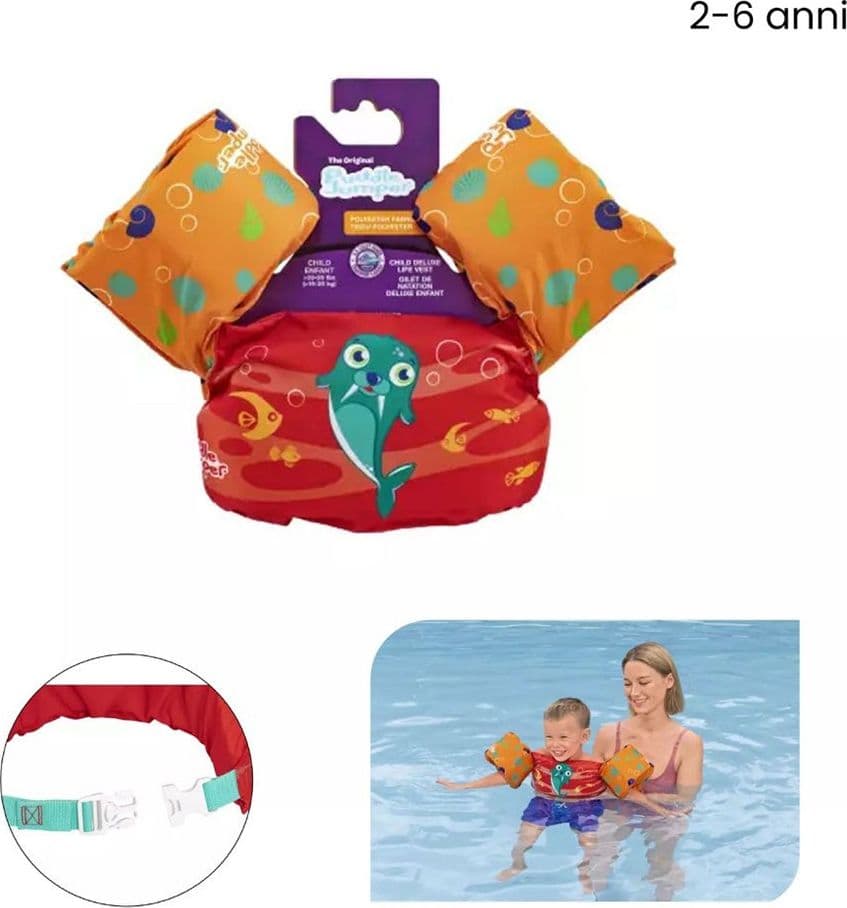 GILET SALVAGENTE PER BAMBINI DESIGN TRICHECO GIUBBOTTO GALLEGGIANTE CON BRACCIOLI 90139 in Giubbotti salvagente Trade Shop italia - Napoli, commercioVirtuoso.it