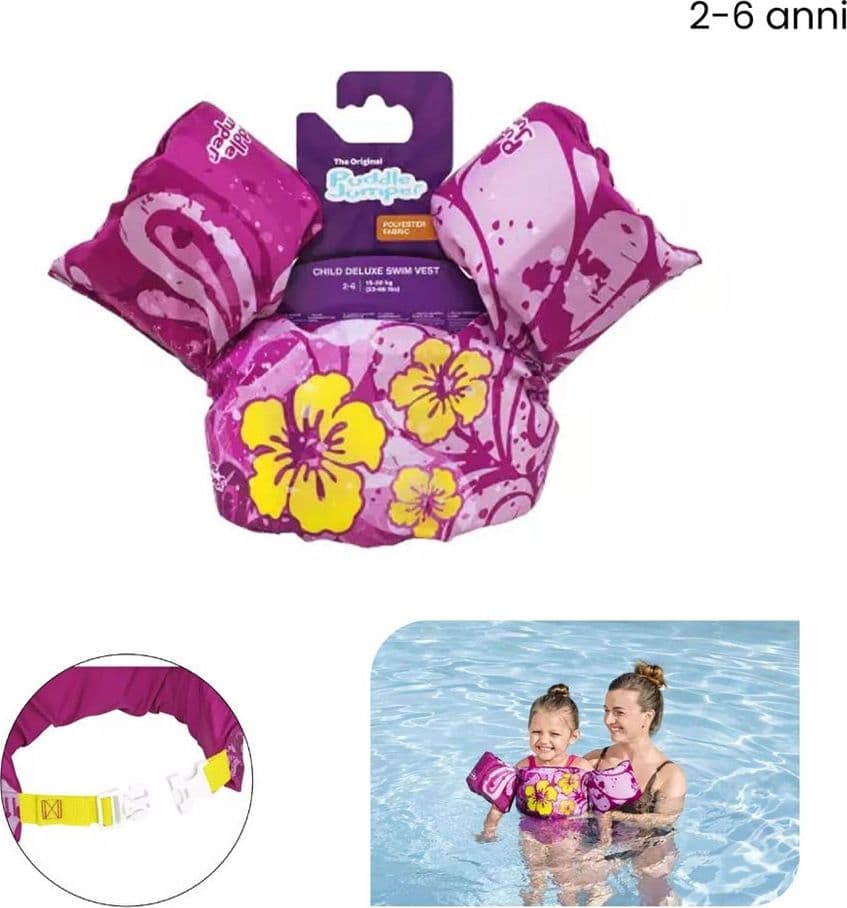GILET SALVAGENTE PER BAMBINI FIORI TROPICALI GIUBBOTTO GALLEGGIANTE CON BRACCIOLI 90144 in Giubbotti salvagente Trade Shop italia - Napoli, commercioVirtuoso.it