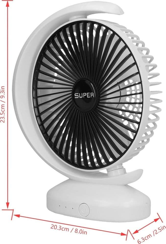 VENTILATORE DA TAVOLO USB SILENZIOSA CON ROTAZIONE TESTA FLUSSO D'ARIA A 3 LIVELLI in Ventilatori da tavolo Trade Shop italia - Napoli, commercioVirtuoso.it