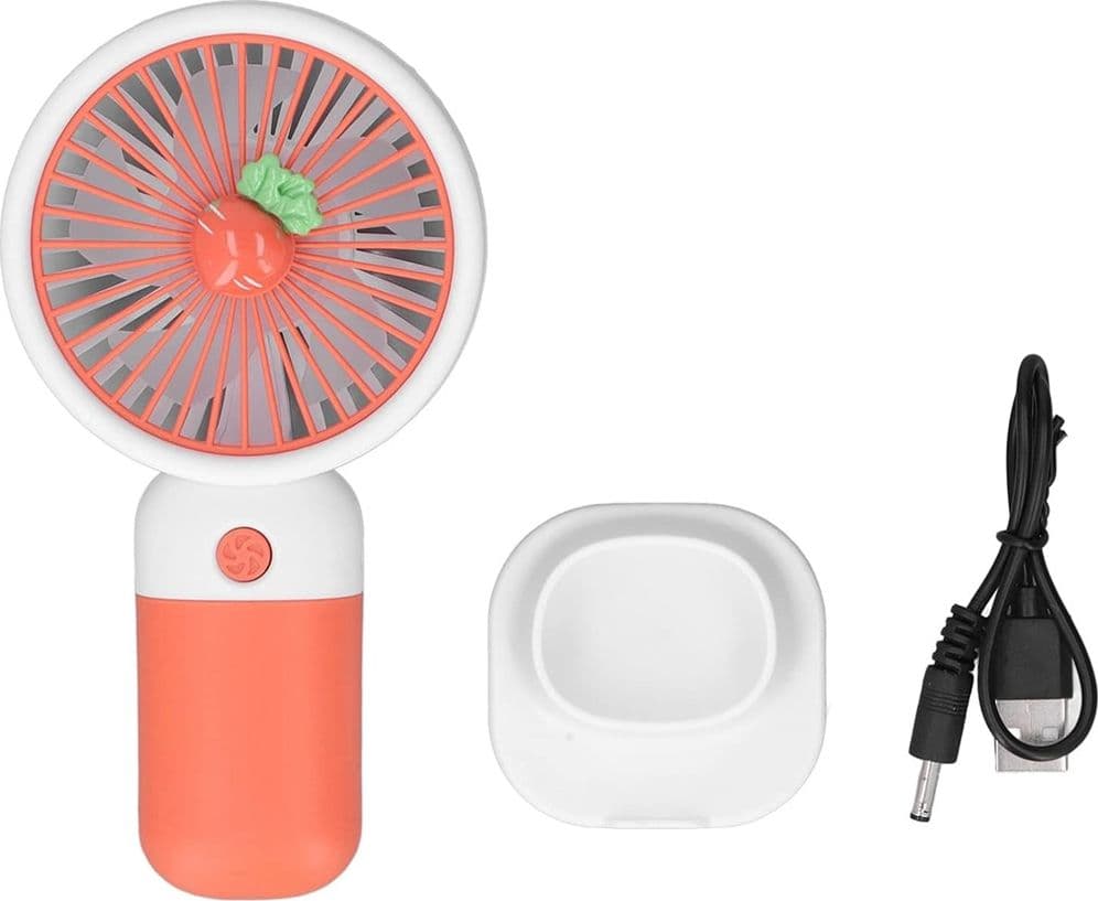 MINI VENTILATORE A MANO BATTERIA RICARICABILE USB PORTATILE TASCABILE VIAGGIO CON BASE in prodotto Trade Shop italia - Napoli, commercioVirtuoso.it