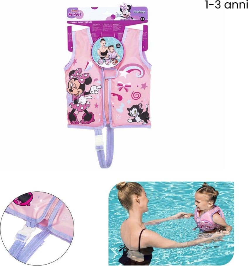 GILET CUSCINETTI IN SCHIUMA SALVAGENTE GIUBBOTTO MINNIE TRAINER BAMBINE 1-3 ANNI 9101B in Salvagenti Trade Shop italia - Napoli, commercioVirtuoso.it
