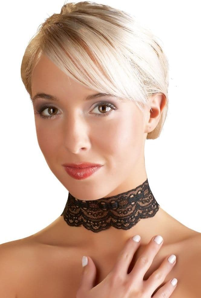 Collarino Ricami Nero Pizzo