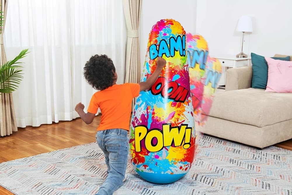 PUNGIBALL SEMPREIMPIEDI SACCO BOXE COMIC BLAST DESIGN FUMETTI 48X46X119CM BAMBINI 52630 in Manichini da boxe Trade Shop italia - Napoli, commercioVirtuoso.it