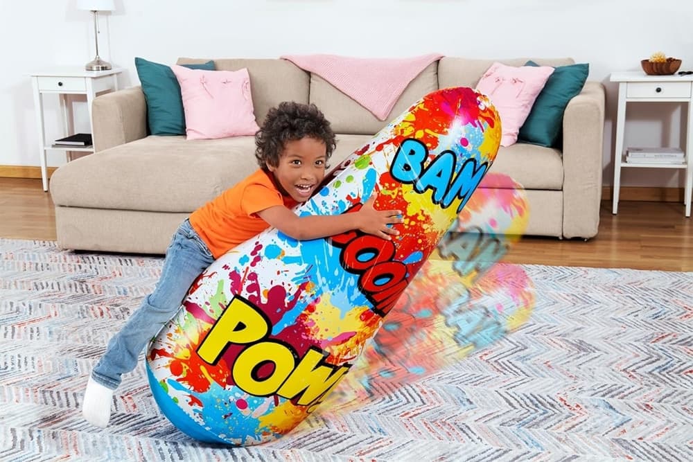PUNGIBALL SEMPREIMPIEDI SACCO BOXE COMIC BLAST DESIGN FUMETTI 48X46X119CM BAMBINI 52630 in Manichini da boxe Trade Shop italia - Napoli, commercioVirtuoso.it
