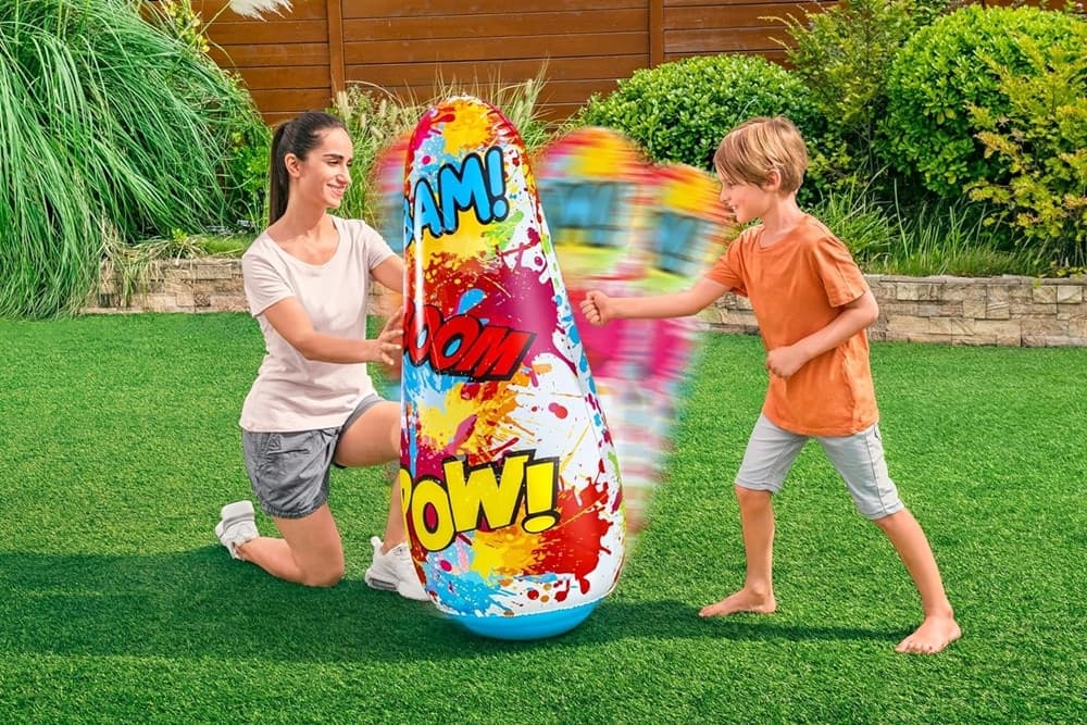 PUNGIBALL SEMPREIMPIEDI SACCO BOXE COMIC BLAST DESIGN FUMETTI 48X46X119CM BAMBINI 52630 in Manichini da boxe Trade Shop italia - Napoli, commercioVirtuoso.it