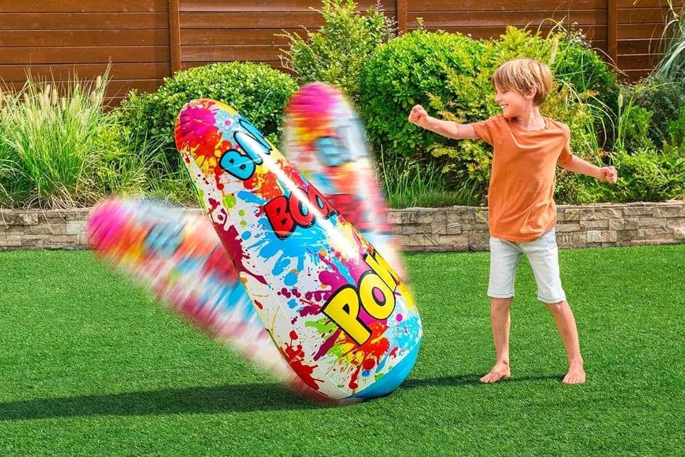 PUNGIBALL SEMPREIMPIEDI SACCO BOXE COMIC BLAST DESIGN FUMETTI 48X46X119CM BAMBINI 52630 in Manichini da boxe Trade Shop italia - Napoli, commercioVirtuoso.it
