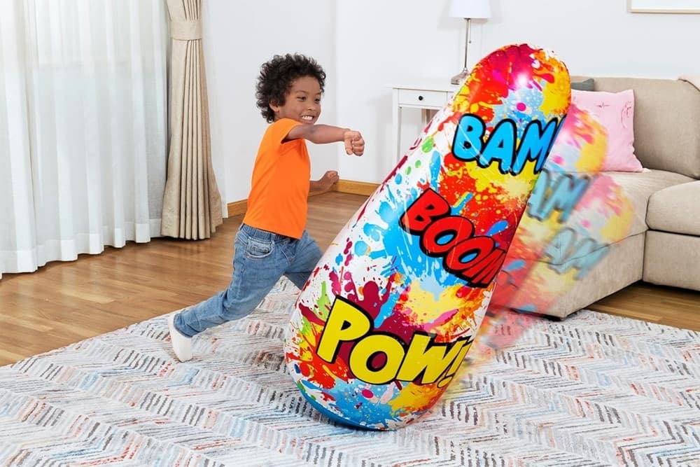 PUNGIBALL SEMPREIMPIEDI SACCO BOXE COMIC BLAST DESIGN FUMETTI 48X46X119CM BAMBINI 52630 in Manichini da boxe Trade Shop italia - Napoli, commercioVirtuoso.it