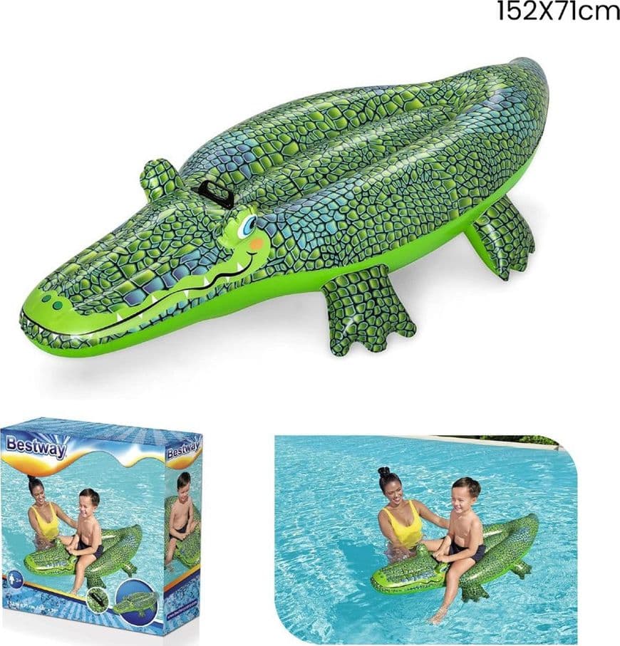 CAVALCABILE COCCODRILLO GONFIABILE PER BAMBINI GALLEGGIANTE 152X71CM CON MANIGLIA 41477 in Canotti e gonfiabili galleggianti Trade Shop italia - Napoli, commercioVirtuoso.it