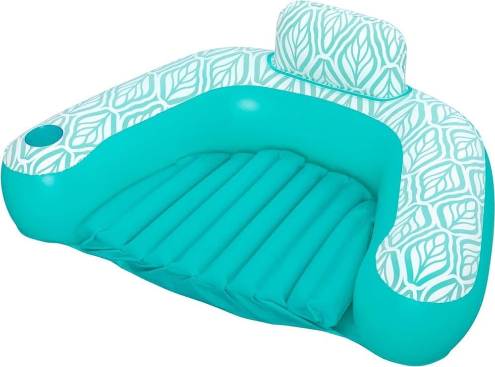 POLTRONA DA PISCINA GONFIABILE GALLEGGIANTE COMFORT PLUSH DELUXE CON PORTABICCHIERE 43719 in Canotti e gonfiabili galleggianti Trade Shop italia - Napoli, commercioVirtuoso.it