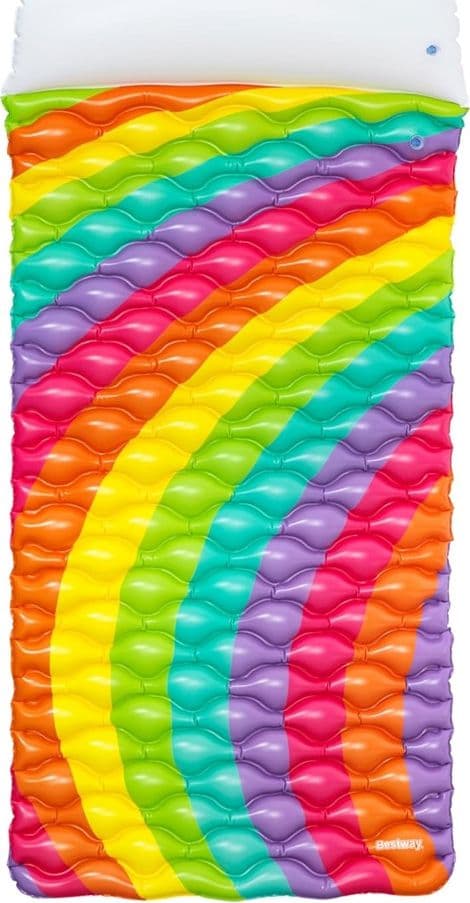 MATERASSINO ARROTOLABILE FASHION RAINBOW DREAMS ARCOBALENO CON CUSCINO FORMA NUVOLA 44107 in Spatole Trade Shop italia - Napoli, commercioVirtuoso.it