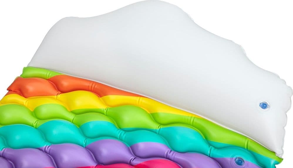 MATERASSINO ARROTOLABILE FASHION RAINBOW DREAMS ARCOBALENO CON CUSCINO FORMA NUVOLA 44107 in Spatole Trade Shop italia - Napoli, commercioVirtuoso.it