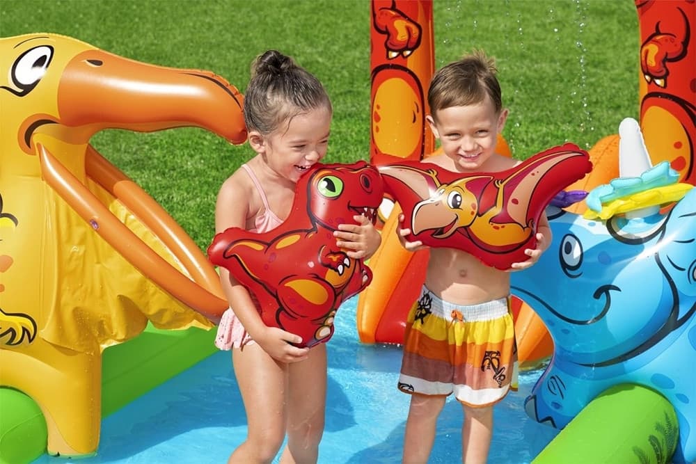 PARCO GIOCHI ACQUATICO JURASSIC SPLASH PISCINA GONFIABILE DA ESTERNO PER BAMBINI 53160 in Giochi e castelli gonfiabili Trade Shop italia - Napoli, commercioVirtuoso.it