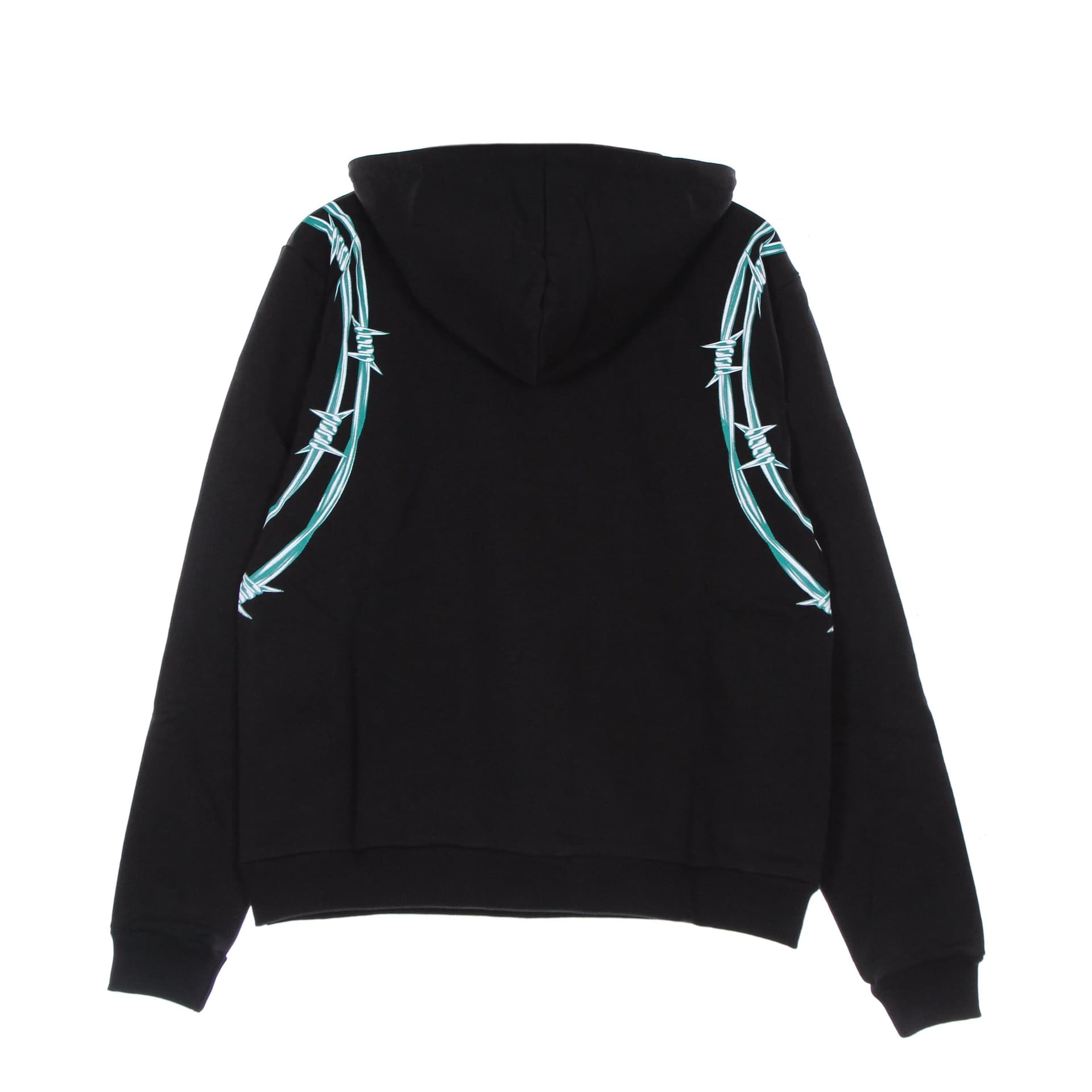 PHOBIA Felpa Leggera Cappuccio Uomo Green Barbed Wire Hoodie Black/green da uomo in Felpe con cappuccio Drestige - Casamassima, commercioVirtuoso.it