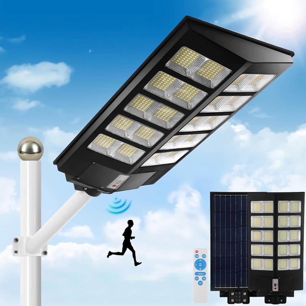 LAMPIONE SOLARE LED LUCE 6500K 800LED SENSORE MOVIMENTO INFRAROSSI IMPERMEABILE IP67 in Lampioni Trade Shop italia - Napoli, commercioVirtuoso.it