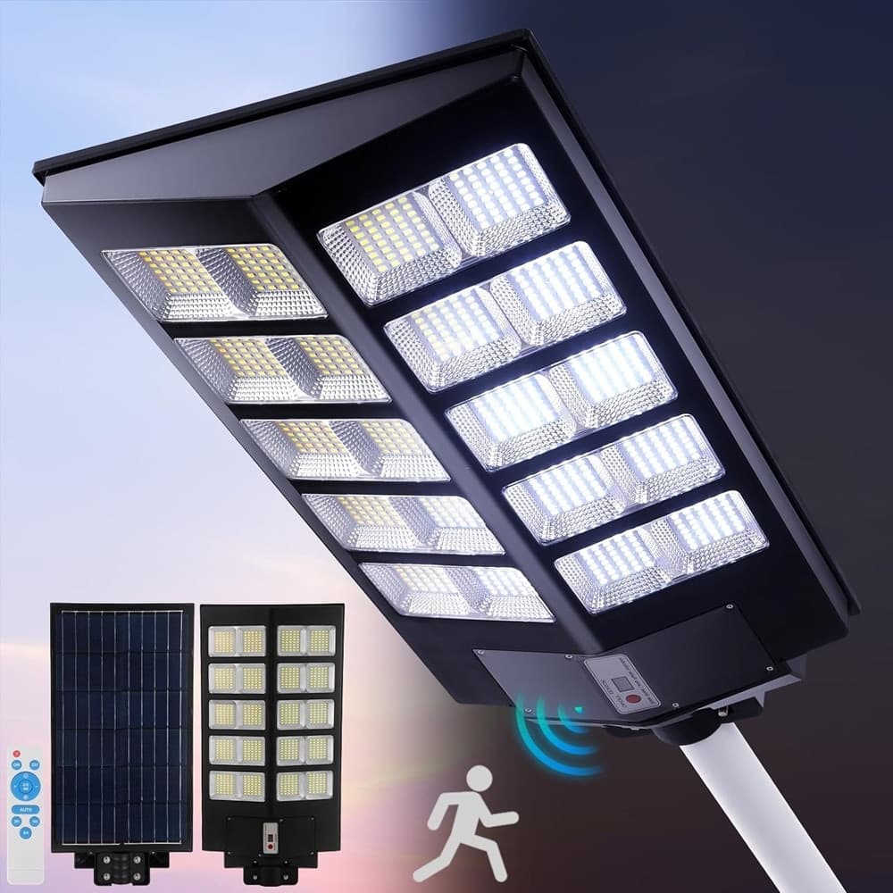 LAMPIONE SOLARE LED LUCE 6500K 800LED SENSORE MOVIMENTO INFRAROSSI IMPERMEABILE IP67 in Lampioni Trade Shop italia - Napoli, commercioVirtuoso.it