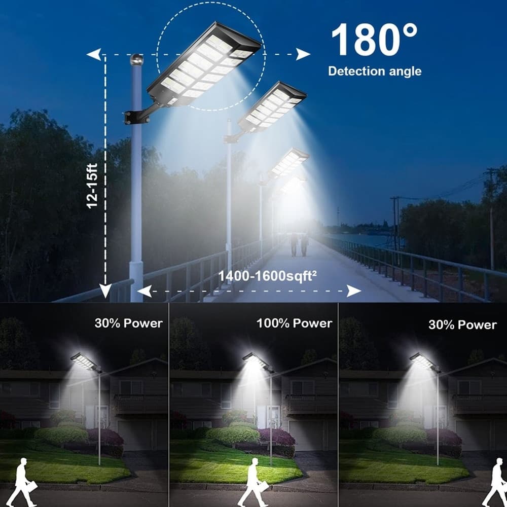 LAMPIONE SOLARE 6500K ILUMINAZIONE STRADALE PER CAMPI DA BASKET STRADE PARCHI GIOCHI in Lampioni Trade Shop italia - Napoli, commercioVirtuoso.it
