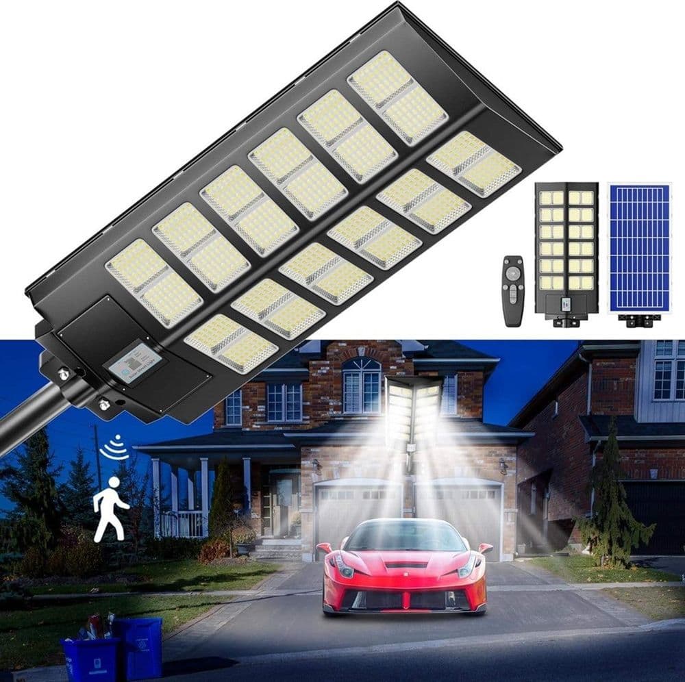 LAMPIONE SOLARE 6500K ILUMINAZIONE STRADALE PER CAMPI DA BASKET STRADE PARCHI GIOCHI in Lampioni Trade Shop italia - Napoli, commercioVirtuoso.it