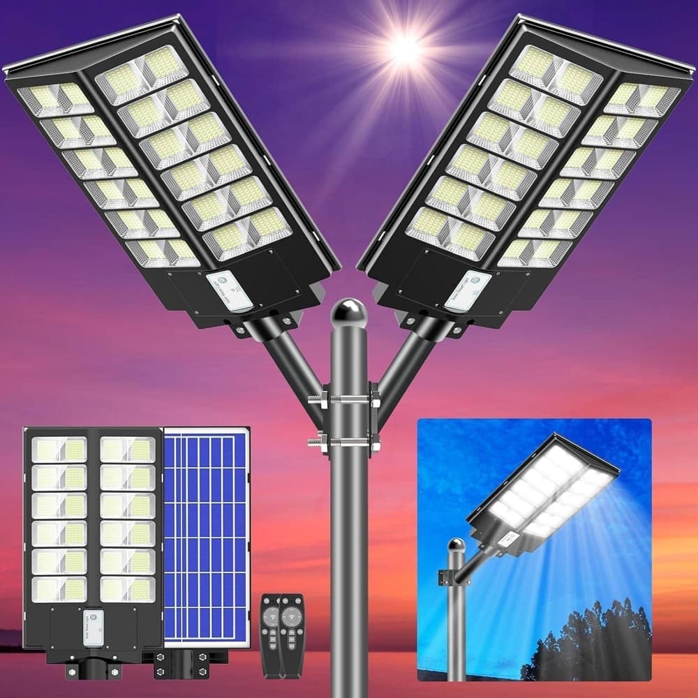 LAMPIONE SOLARE 6500K ILUMINAZIONE STRADALE PER CAMPI DA BASKET STRADE PARCHI GIOCHI in Lampioni Trade Shop italia - Napoli, commercioVirtuoso.it