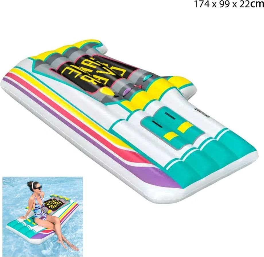MATERASSINO GONFIABILE GALLEGGIANTE PISCINA AQUA ARCADE GRAFICA FORMA VIDEOGIOCO 43851 in Canotti e gonfiabili galleggianti Trade Shop italia - Napoli, commercioVirtuoso.it