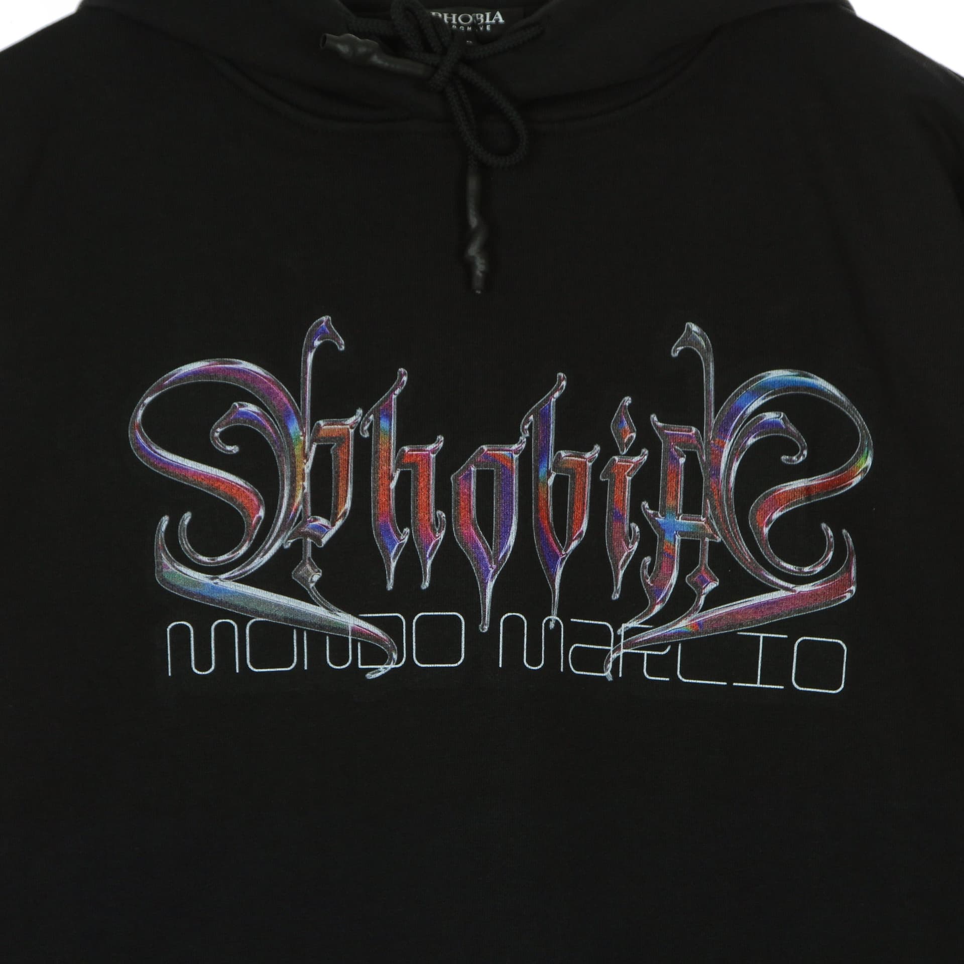PHOBIA Felpa Leggera Cappuccio Uomo Holographic Print Hoodie X Mondo Marcio Black da uomo in Felpe con cappuccio Drestige - Casamassima, commercioVirtuoso.it