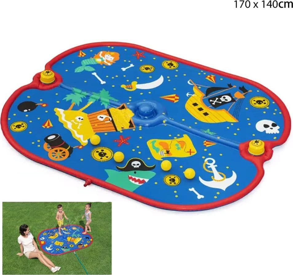 TAPPETINO GONFIABILE PIRATA SPRUZZI PIRATE PARASIDE 170X140CM +2 ANNI GIARDINO 52725 in Canotti e gonfiabili galleggianti Trade Shop italia - Napoli, commercioVirtuoso.it