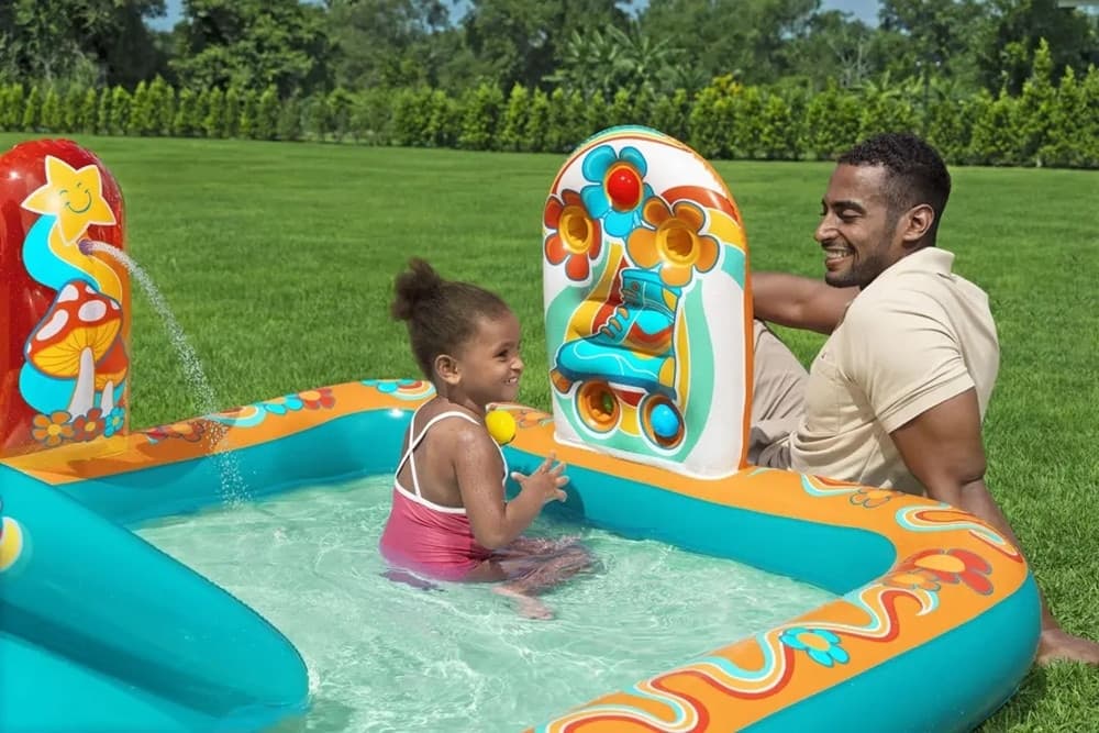 PLAY CENTER PISCINA GONFIABILE RETRO GROOVE PER BAMBINI 193X152X74CM GIARDINO 53164 in Piscinette per bambini Trade Shop italia - Napoli, commercioVirtuoso.it
