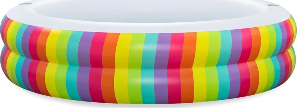 PISCINA TONDA GONFIABILE FAMILY STAMPA ARCOBALENO 206X206X51CM CON 2 PORTABICCHIERI 54443 in Piscine gonfiabili Trade Shop italia - Napoli, commercioVirtuoso.it
