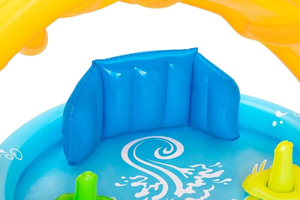 PISCINA GIOCO GONFIABILE LIL SEASHAPES CON SCHIENALE TETTO BIMBI +6 MESI GIARDINO 52568 in Piscinette per bambini Trade Shop italia - Napoli, commercioVirtuoso.it