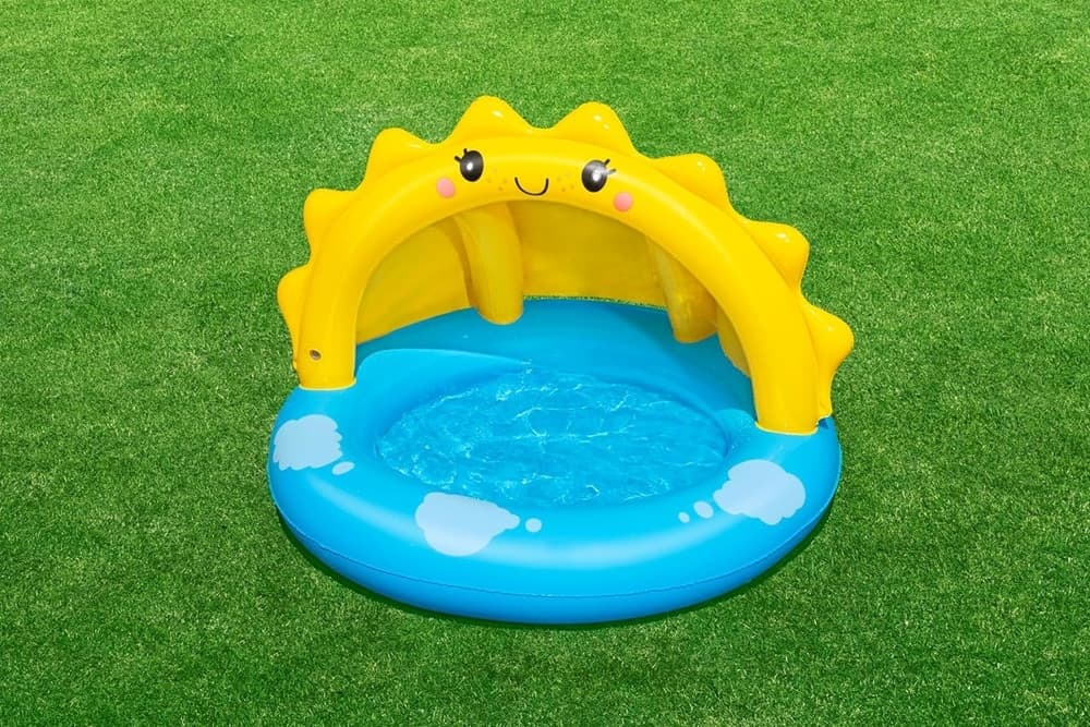 PISCINA GONFIABILE PER BAMBINI + 2 ANNI SUNNY DAYS 101X97X71CM CON COPERTURA 52637 in Piscinette per bambini Trade Shop italia - Napoli, commercioVirtuoso.it