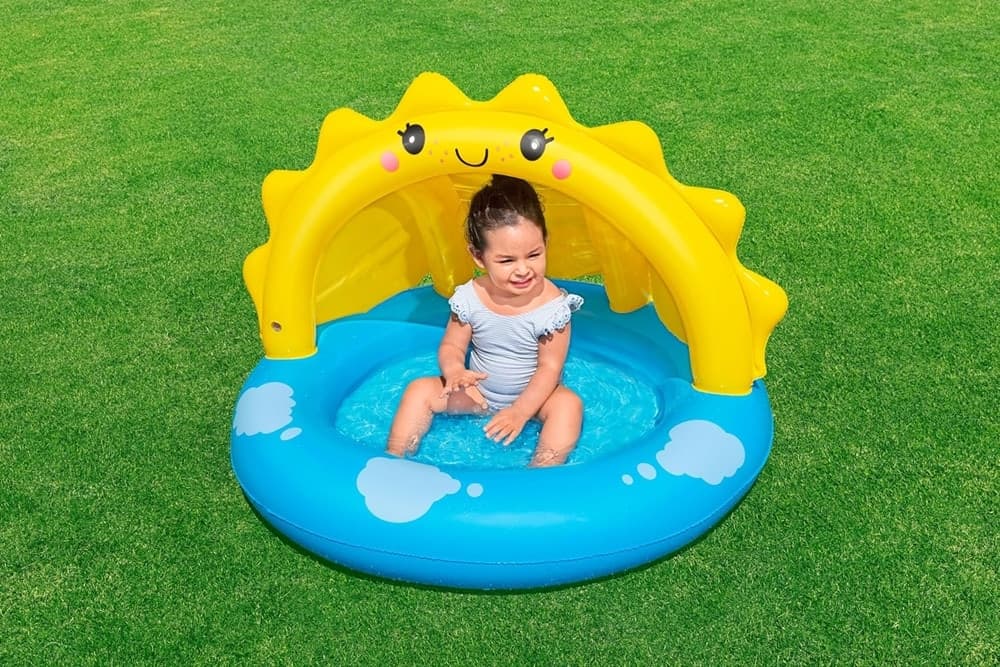 PISCINA GONFIABILE PER BAMBINI + 2 ANNI SUNNY DAYS 101X97X71CM CON COPERTURA 52637 in Piscinette per bambini Trade Shop italia - Napoli, commercioVirtuoso.it