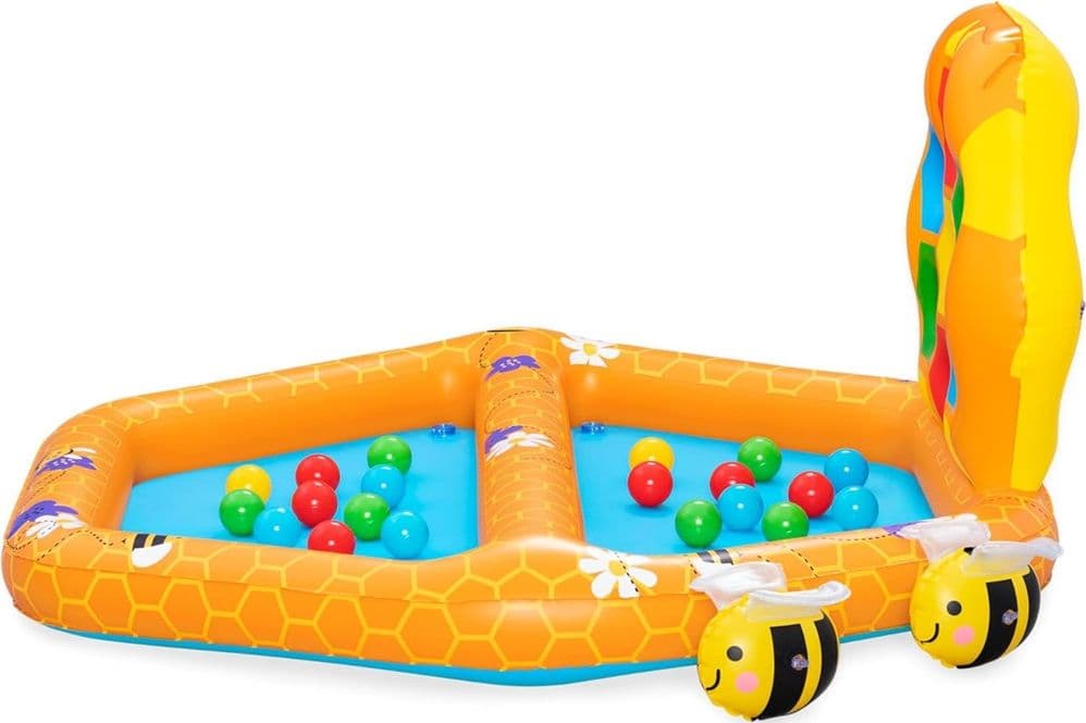 PISCINA GONFIABILE GIOCO ALVEARE PER BAMBINI CON 20 PALLINE 2 API 127X119X61CM 52639 in Piscinette per bambini Trade Shop italia - Napoli, commercioVirtuoso.it