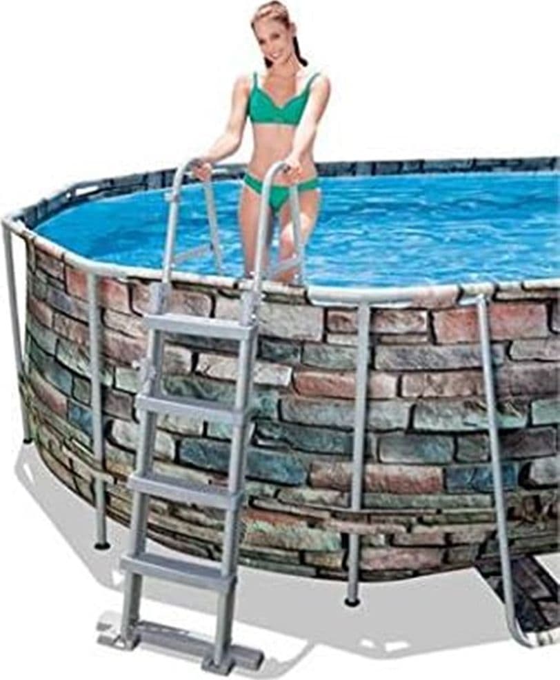SCALETTA DI SICUREZZA PER PISCINE 122CM CON GRADINI IN PLASTICA TELAIO IN METALLO 58331 in Scalette Trade Shop italia - Napoli, commercioVirtuoso.it