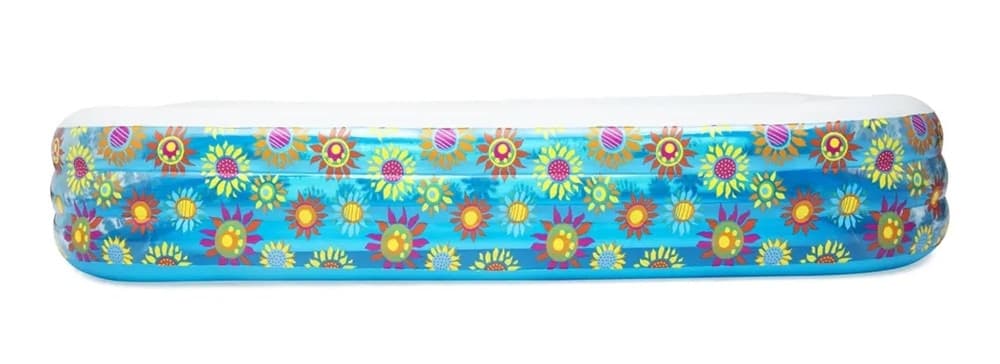 PISCINA GONFIABILE FAMILY RETTANGOLARE A 3 ANELLI DECORO FIORI 305X183X56 CM 54121 in Piscinette per bambini Trade Shop italia - Napoli, commercioVirtuoso.it