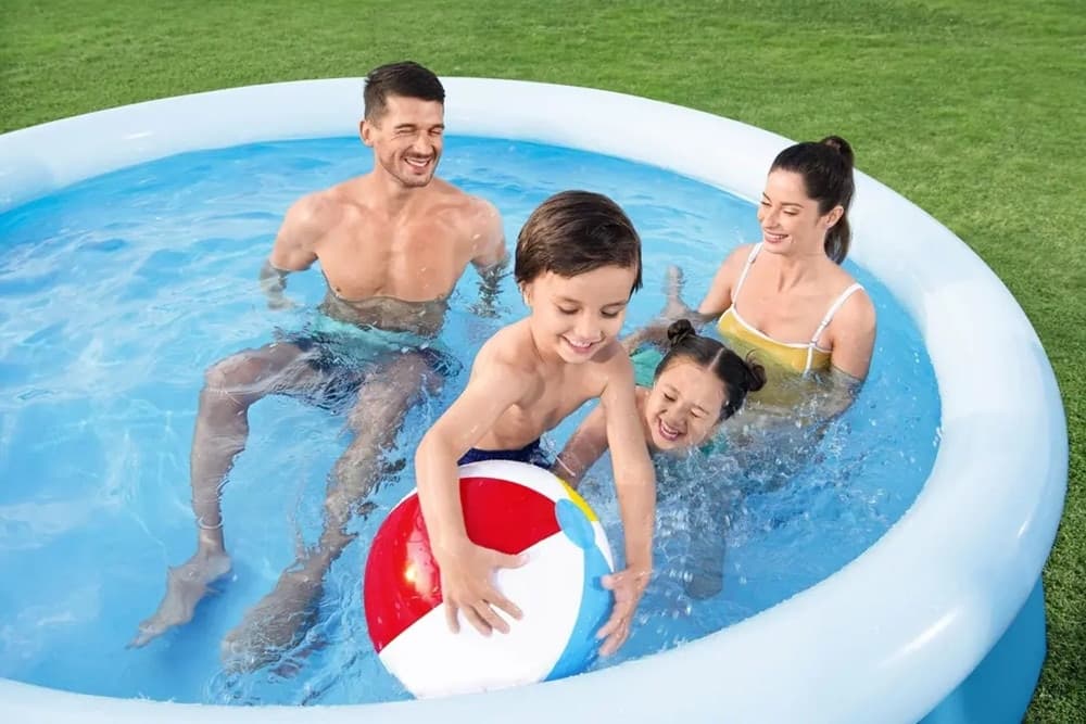 PISCINA FUORI TERRA TONDA GONFIABILE FAST SET 305X66CM CON POMPA FILTRO CARTUCCIA 57458 in Piscine fuoriterra Trade Shop italia - Napoli, commercioVirtuoso.it