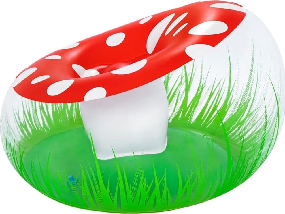 POLTRONA GONFIABILE PER BAMBINI MIGHTY MUSHROOM DESIGN FUNGO CON ERBA 112X112X66CM 75123 in Poltrone Trade Shop italia - Napoli, commercioVirtuoso.it