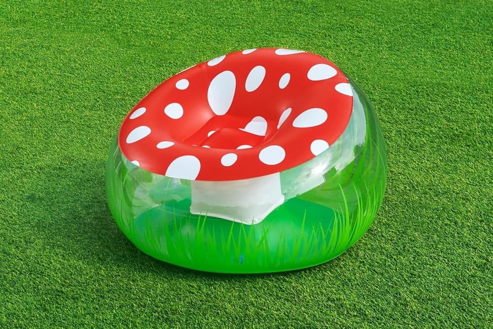 POLTRONA GONFIABILE PER BAMBINI MIGHTY MUSHROOM DESIGN FUNGO CON ERBA 112X112X66CM 75123 in Poltrone Trade Shop italia - Napoli, commercioVirtuoso.it