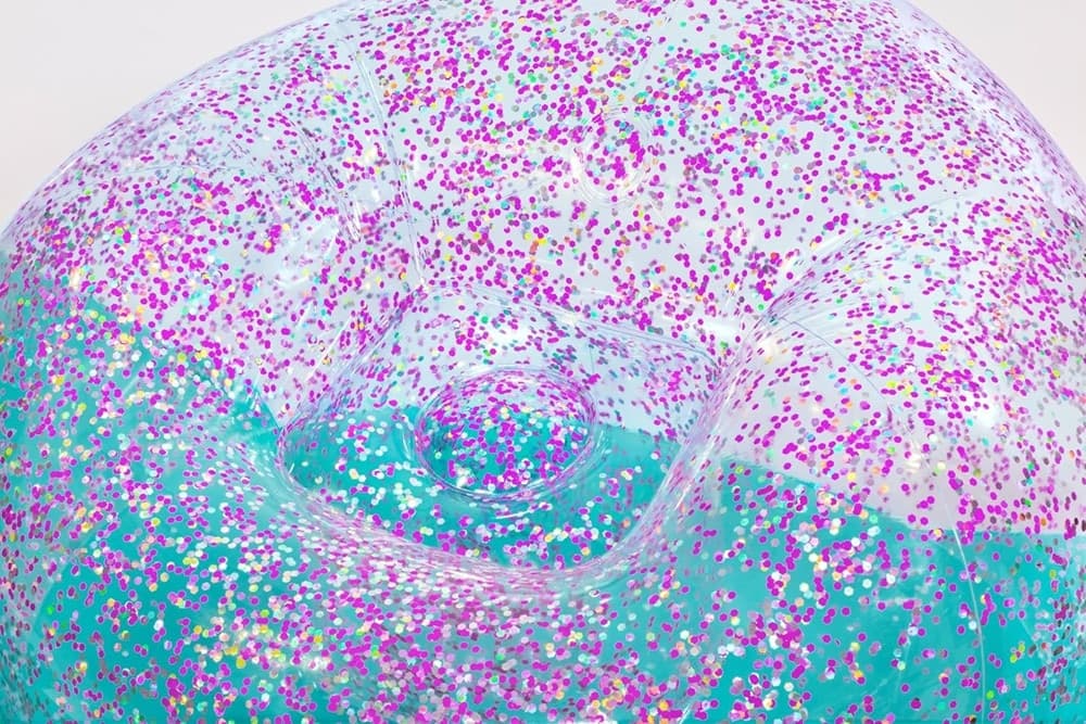 POLTRONA POUF GONFIABILE GLITTER DREAM PER BAMBINI +6 ANNI 114 X 112 X 66 CM 75115 in Poltrone sacco Trade Shop italia - Napoli, commercioVirtuoso.it