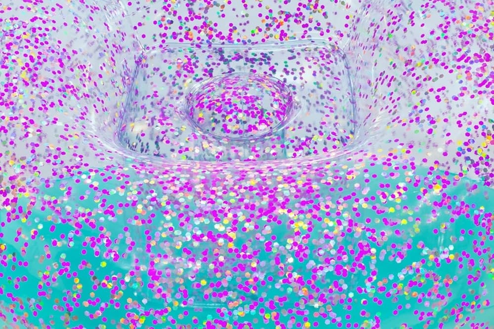 POLTRONA POUF GONFIABILE GLITTER DREAM PER BAMBINI +6 ANNI 114 X 112 X 66 CM 75115 in Poltrone sacco Trade Shop italia - Napoli, commercioVirtuoso.it