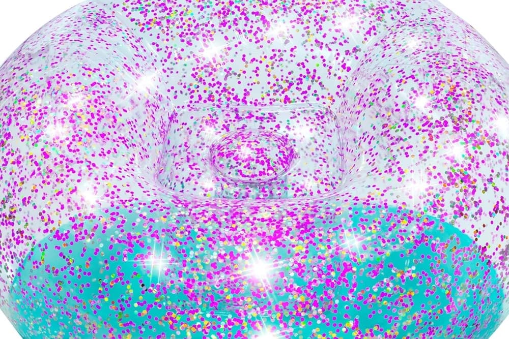 POLTRONA POUF GONFIABILE GLITTER DREAM PER BAMBINI +6 ANNI 114 X 112 X 66 CM 75115 in Poltrone sacco Trade Shop italia - Napoli, commercioVirtuoso.it