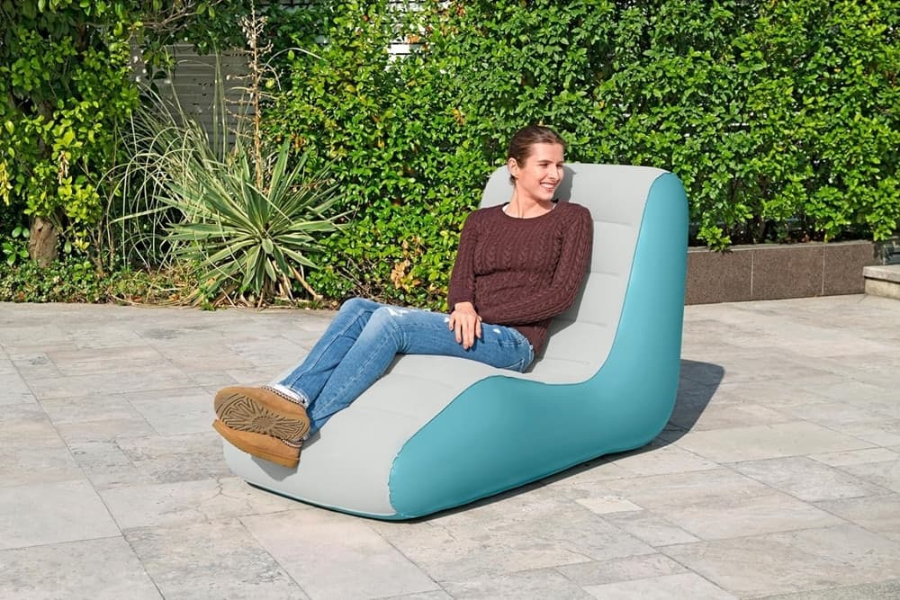 POLTRONA LUNGA LEISURE LUXE CHAISE LONGUE GONFIABILE DESIGN ERGONOMICO 133X79X88CM 75127 in Poltrone Trade Shop italia - Napoli, commercioVirtuoso.it