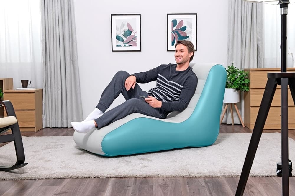 POLTRONA LUNGA LEISURE LUXE CHAISE LONGUE GONFIABILE DESIGN ERGONOMICO 133X79X88CM 75127 in Poltrone Trade Shop italia - Napoli, commercioVirtuoso.it