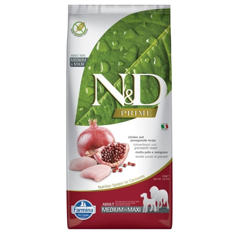 Farmina N&D Prime mangime secco Cani Adulti Medium Maxi pollo e melograno in Secco 101 Market - Poggibonsi, commercioVirtuoso.it