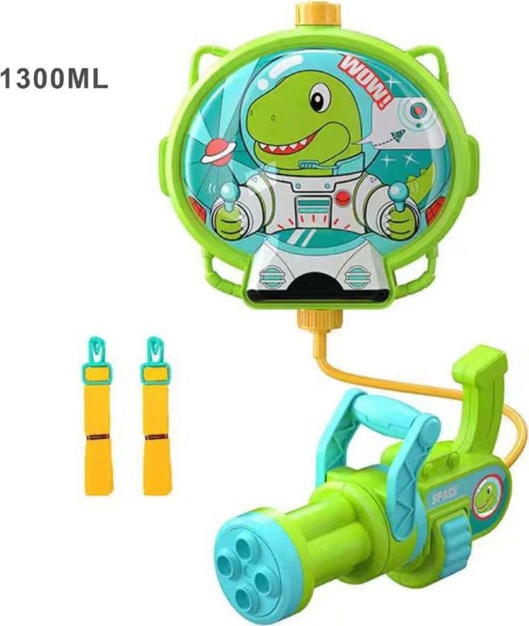PISTOLA AD ACQUA CON ZAINO DINOSAURO GIOCO PER BAMBINI SPIAGGIA ESTATE 1300ML 618549 in Pistole d'acqua Trade Shop italia - Napoli, commercioVirtuoso.it