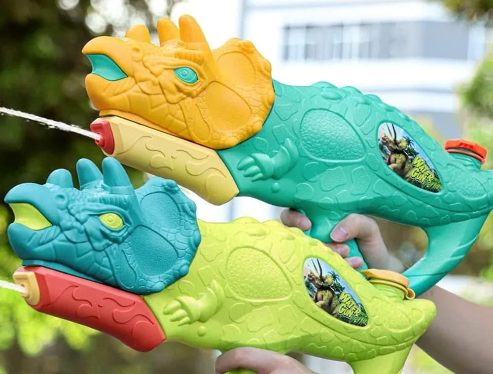 PISTOLA AD ACQUA PER BAMBINI A FORMA DI DINOSAURO TRICERATOPO 28.5CM GIOCO ESTIVO 618571 in Pistole d'acqua Trade Shop italia - Napoli, commercioVirtuoso.it