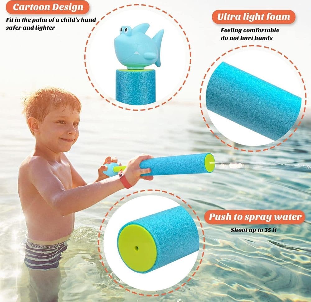 TUBO PISTOLA SPARA ACQUA 30X5CM SCHIUMA CON PESCIOLINO GIOCATTOLO PER BAMBINI 6559072 in Pistole d'acqua Trade Shop italia - Napoli, commercioVirtuoso.it