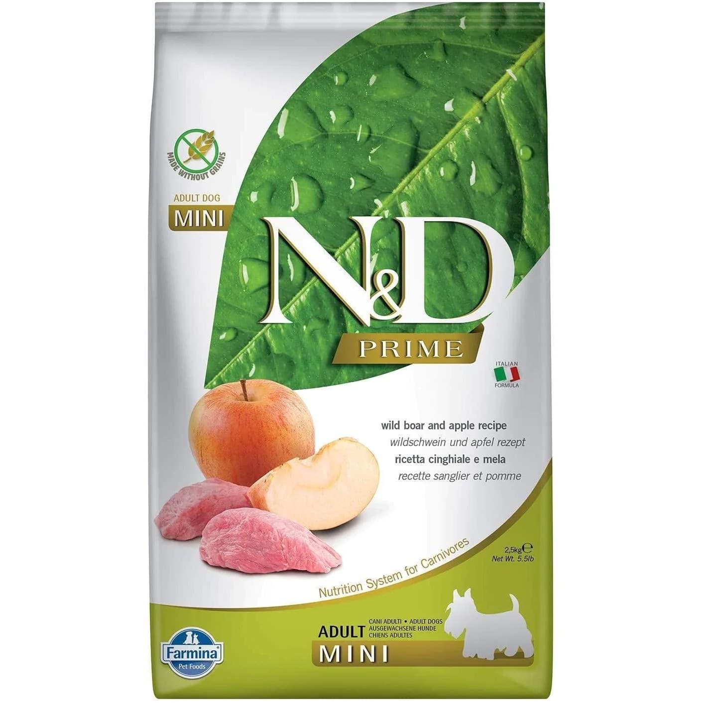 Farmina N&D Prime mangime secco Cani Adulti Mini cinghiale e mela 2,5 kg - 2