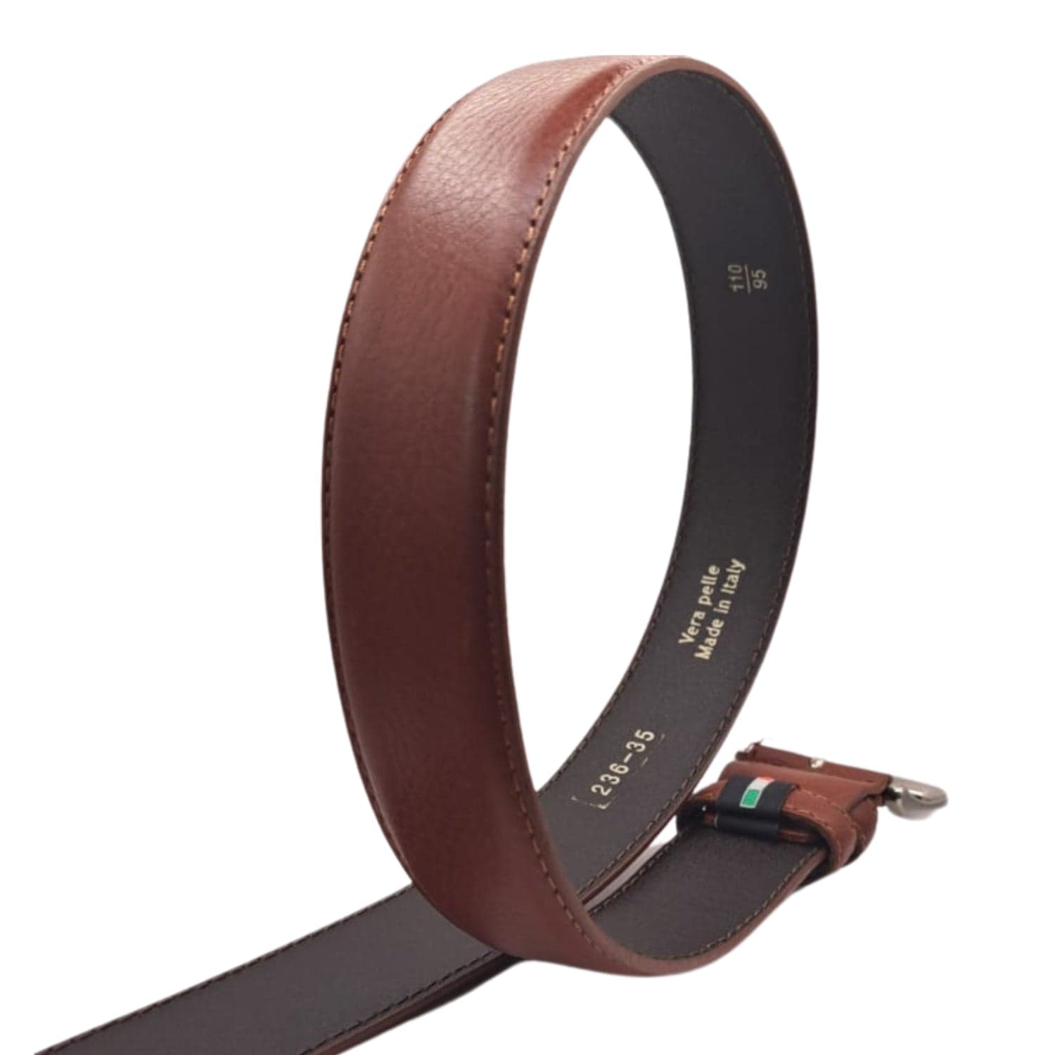 Cintura Cinta Uomo In Vera Pelle Made in Italy Cuoio Casual Classica Regolabile Marrone Ecoprice® in Cinture Ecoprice.it - Avellino, commercioVirtuoso.it